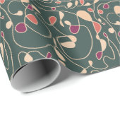 ワンラインパターンラインアートラッピング紙 ラッピングペーパー (ロールコーナー)