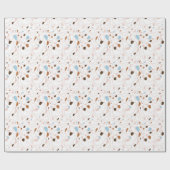 ワンラインパターンラインアートラッピング紙 ラッピングペーパー (フラット)