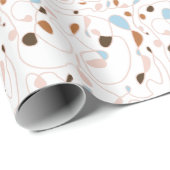 ワンラインパターンラインアートラッピング紙 ラッピングペーパー (ロールコーナー)