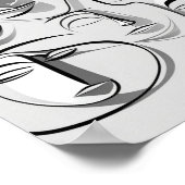 ワンラインミニマル顔スケッチ ポスター (角)