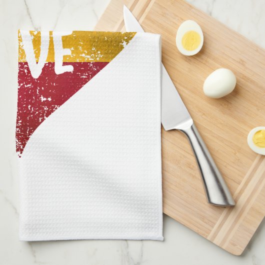 ワンラスタファリTシャツジャマイカレトロヴィンテージG キッチンタオル (四つ折り)