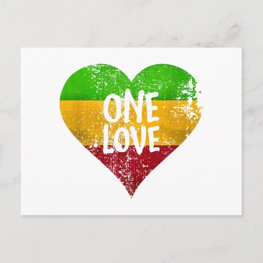 ワンラスタファリTシャツジャマイカレトロヴィンテージG シーズンポストカード (正面)