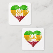 ワンラスタファリTシャツジャマイカレトロヴィンテージG スクエア名刺 (正面/裏面)