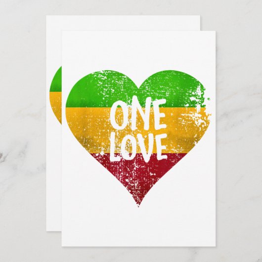 ワンラスタファリTシャツジャマイカレトロヴィンテージG 招待状 (正面/裏面)