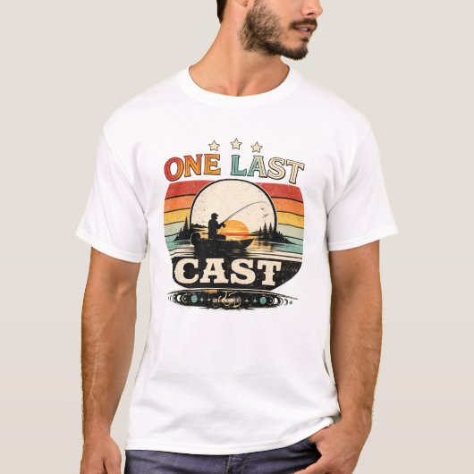 ワンラストキャスト レトロサンセット Tシャツ (正面)