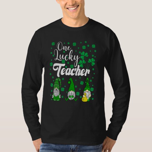 ワンラッキーアイリッシュ先生格言St patricks Tシャツ (正面)