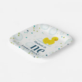 ワンラッキーアヒルの最初の誕生日パーティー ペーパープレート (傾斜あり)