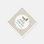 ワンラッキーアヒルの最初の誕生日 スタンダードカクテルナプキン (角)