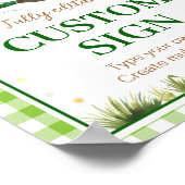 ワンラッキーアヒルの誕生日パーティーテーブルの看板 ポスター (角)