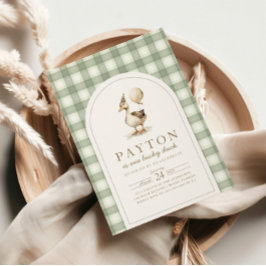 ワンラッキーアヒル招待状アヒル誕生日パーティー 招待状