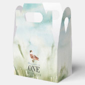 ワンラッキーアヒル水彩少年1歳の誕生日 フェイバーボックス (オープン)