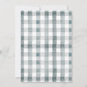 ワンラッキーアヒル水彩少年1歳の誕生日 招待状 (裏面)