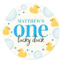 ワンラッキーアヒル1歳の誕生日のお祝い