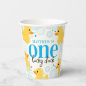ワンラッキーアヒル1st誕生日パーティー 紙コップ (裏面)