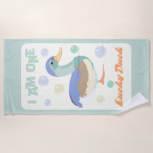 ワンラッキーアヒル&バブルグリーンパステル