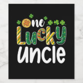 ワンラッキーアンクルマッチングファミリーセントパトリックの日 ワインラベル (シングルラベル)