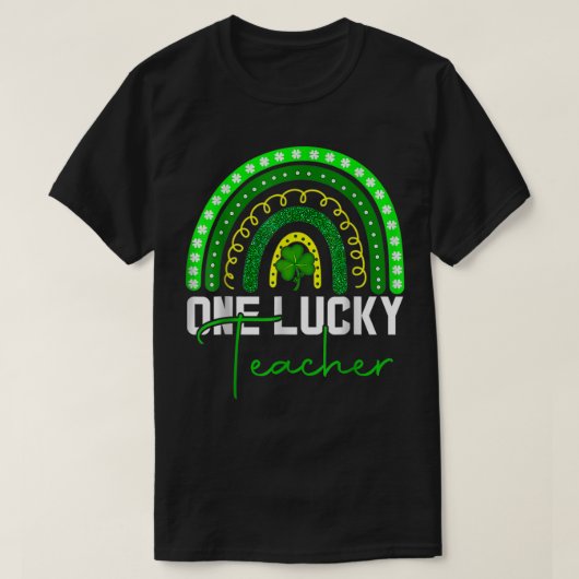 ワンラッキーキンダー先生レインボーヒョウSt Tシャツ (デザイン正面)