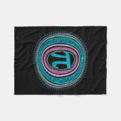 ワンラッキーギージオティスアウェアネスギフトパズル作品 フリースブランケット (正面(横))