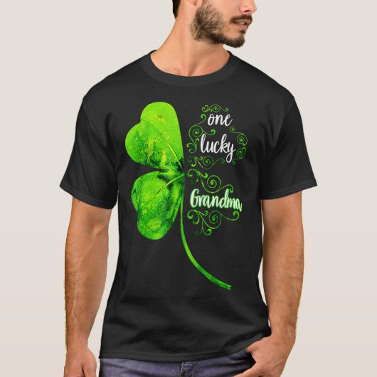 ワンラッキーグランマシャームロック祖母St patricks day Tシャツ (正面)