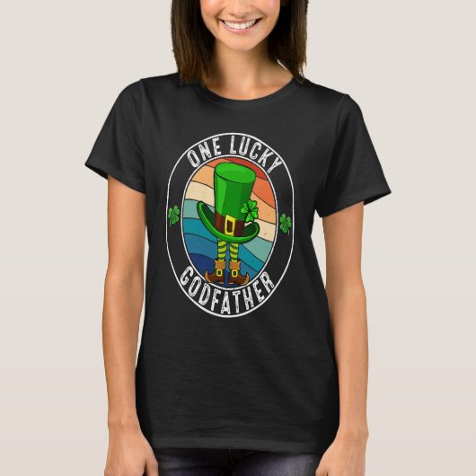 ワンラッキーゴッドファーザーレプレシャン・アイルランドSt patricks Tシャツ (正面)