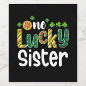 ワンラッキーシスターマッチングファミリーセントパトリックの日 ワインラベル (シングルラベル)