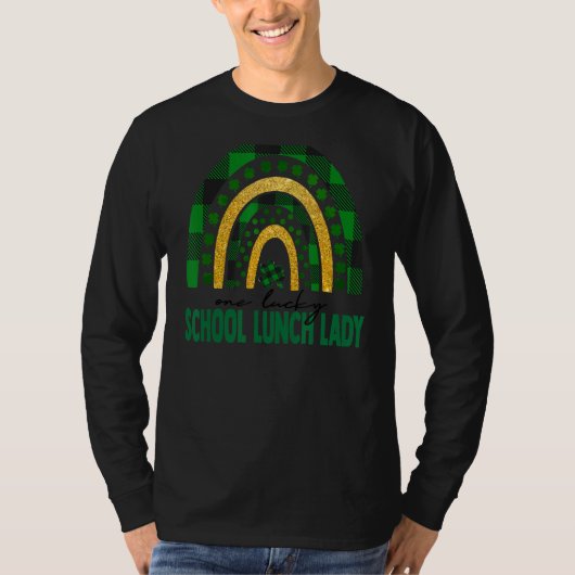 ワンラッキースクールランチレディSt patricksダ Tシャツ (正面)