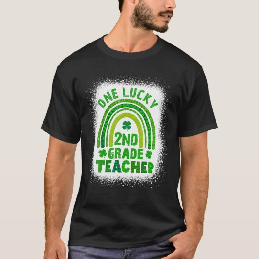 ワンラッキーセカンドグレード先生St patricks day Tシャツ (正面)