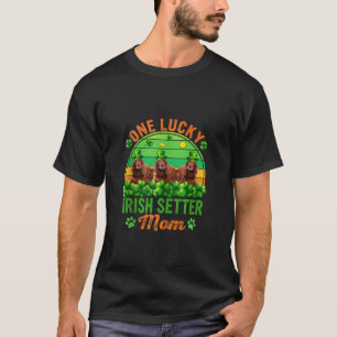 ワンラッキーセッターママストパトリックsデイ3かわいいD Tシャツ