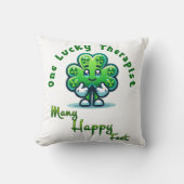 ワンラッキーセラピストセントパトリックの日おもしろいデザイン クッション (正面)