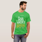 ワンラッキーダダSt patricks dayアイリおもしろいッシュ Tシャツ (正面フル)