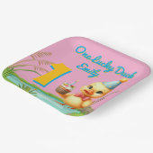 ワンラッキーダックガール1st誕生日パーティー紙プレート ペーパープレート (傾斜あり)