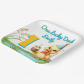 ワンラッキーダックガール1st誕生日パーティー紙プレート ペーパープレート (傾斜あり)