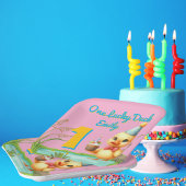 ワンラッキーダックガール1st誕生日パーティー紙プレート ペーパープレート