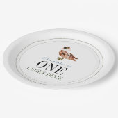 ワンラッキーダッククラシック少年1歳の誕生日 ペーパープレート (アングル)