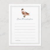 ワンラッキーダッククラシック誕生日少年タイムカプセル エンクロージャーカード (正面)