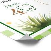 ワンラッキーダックグリーンジンガム誕生日マイルストーン ポスター (角)