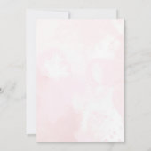 ワンラッキーダックピンクの女の子ラバーダック1st誕生日 招待状 (裏面)