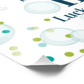 ワンラッキーダックファースト誕生日ブルー フォトプリント            (角)