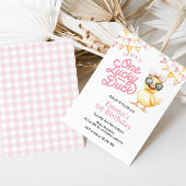 ワンラッキーダックファースト誕生日招待状 招待状