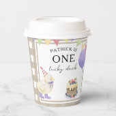 ワンラッキーダックファースト誕生日 紙コップ (正面)