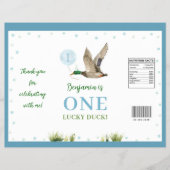 ワンラッキーダックボーイ誕生日チップバッグラッパー チラシ (正面)