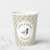 ワンラッキーダックマラード1歳の誕生日 紙コップ (裏面)