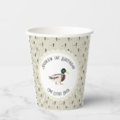 ワンラッキーダックマラード1歳の誕生日 紙コップ (正面)