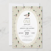 ワンラッキーダックマラード1st誕生日パーティー 招待状 (正面)