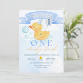 ワンラッキーダックラバーダック1st誕生日 招待状 (スタンド正面)