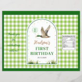 ワンラッキーダック誕生日チップバッグラッパー チラシ (正面)