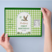 ワンラッキーダック誕生日チップバッグラッパー チラシ (手)