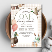 ワンラッキーダック誕生日招待状マラードダックボーイズ 招待状