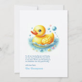 ワンラッキーダック誕生日 サンキューカード (裏面)