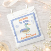 ワンラッキーダック&バブルファースト誕生日パステル フェイバーバッグ (クリップ留めされた状態)